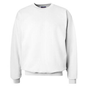 Hanes Women's White Cotton/Poly Crewneck Sweatshirt NEW